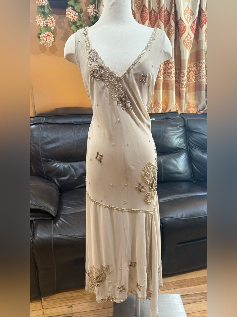 Midnight Velvet 3X 2piece Beaded Butterfly and Stars Vintage Dress w/cover